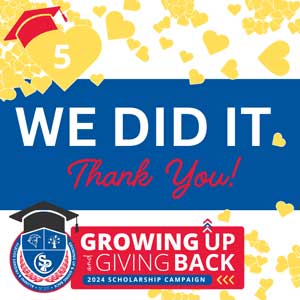 We did it Thank you! Growing up and giving back 2024 scholarship campaign