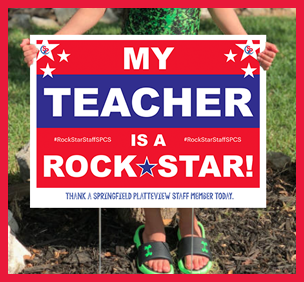 My Teacher is a Rock Star yard sign